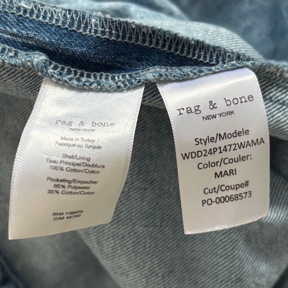 RAG & BONE Naia Denim Mini Dress in Mari Wash Size Small - Picture 5 of 7